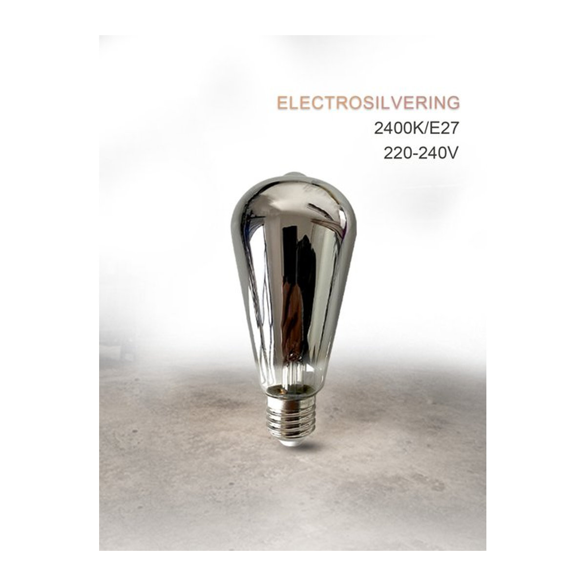 LIGHT HOUSE Edison Retro LED Glühlampe mit E27 Sockel, silbergraues Glas, 5 W - Bild 1