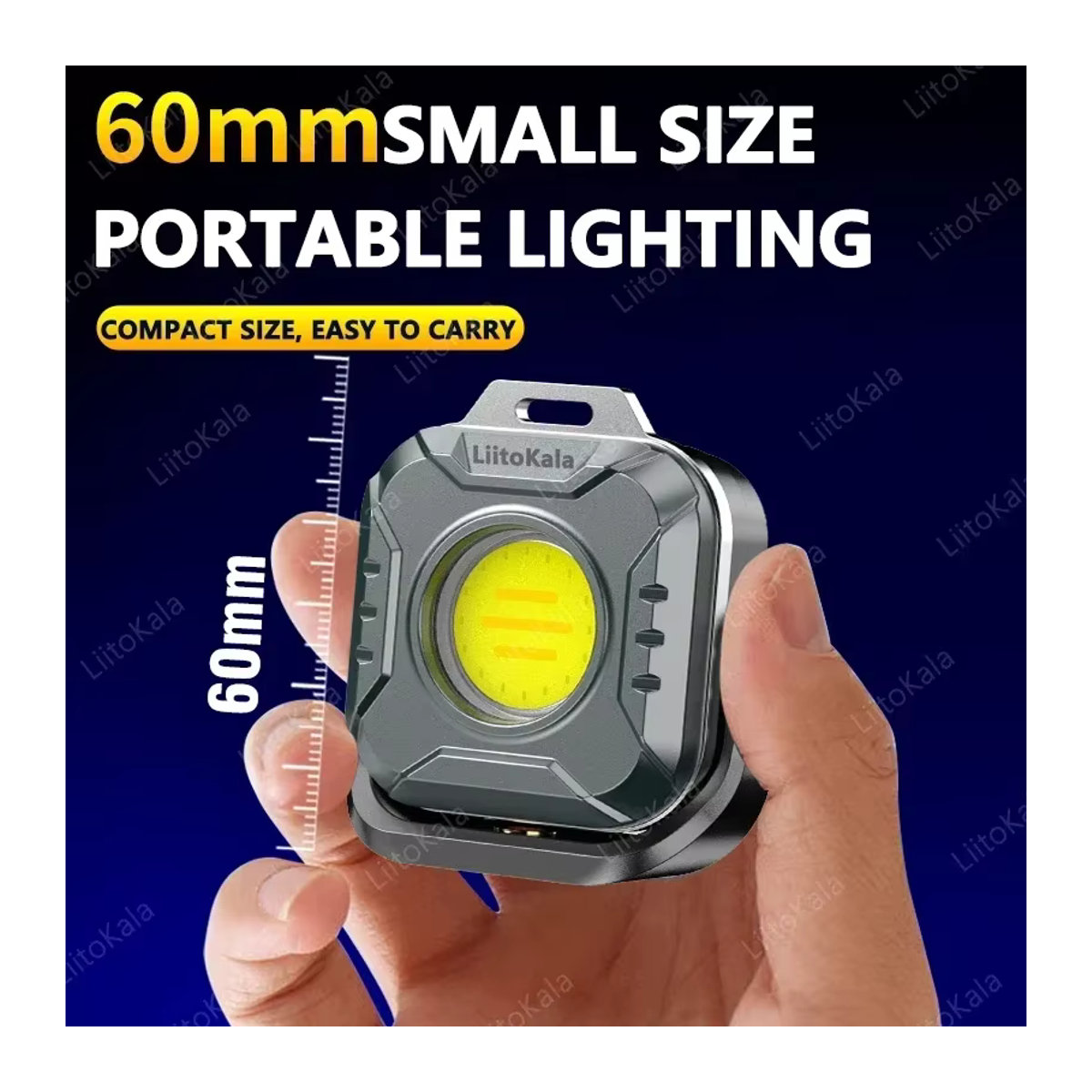 LiitoKala LF-986 Mini-Arbeitsleuchte mit COB-LED, multifunktionale tragbare Lampe für Outdoor-Camping, wiederaufladbar via USB-C - Bild 3