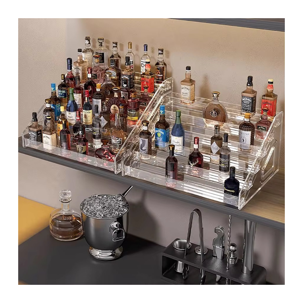 Lijiao Mini Weinregal und Weinschrank aus Kunststoff für Rum und Wein - Bild 3