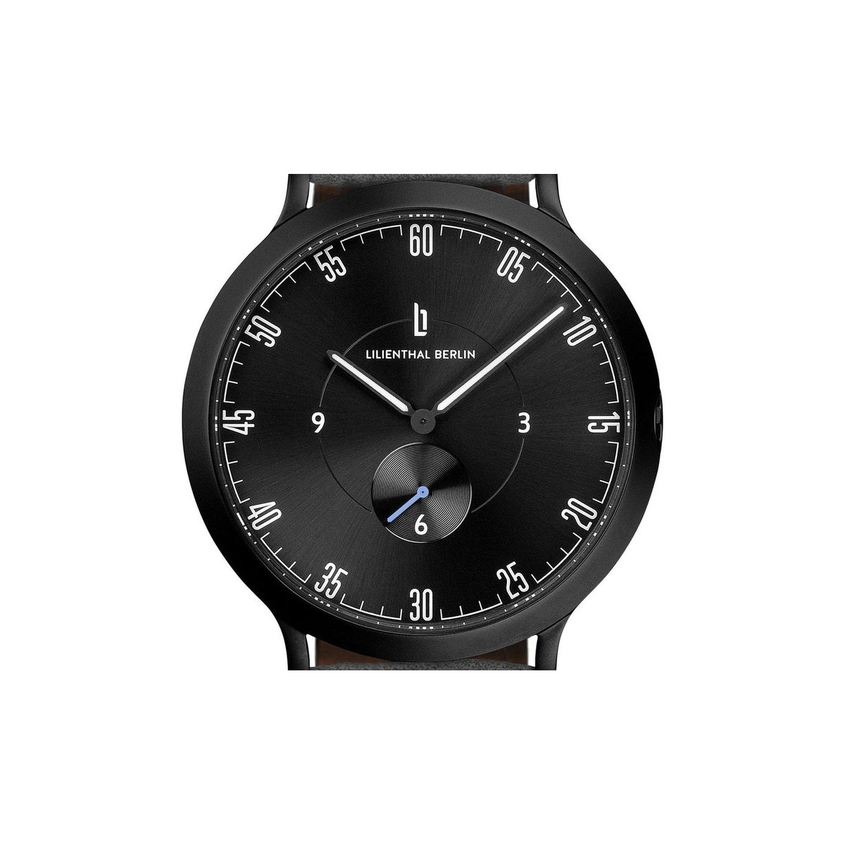 Lilienthal Berlin Kleine Uhr L01-107-B009C mit Sekundenanzeige in Schwarz für Damen und Herren - Bild 1