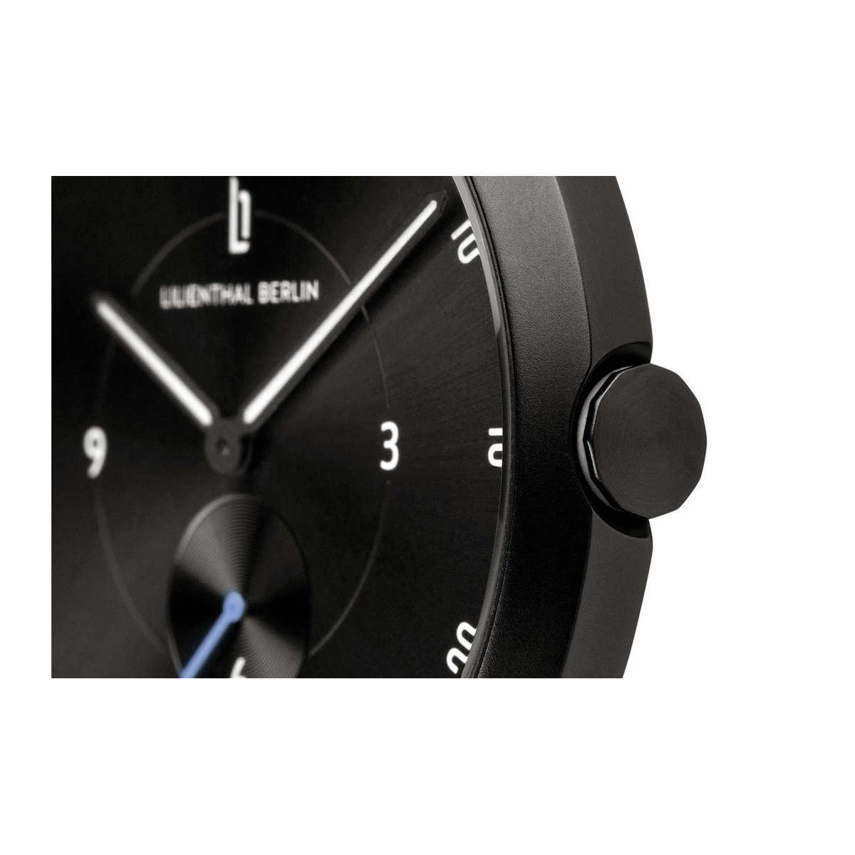 Lilienthal Berlin Kleine Uhr L01-107-B009C mit Sekundenanzeige in Schwarz für Damen und Herren - Bild 3