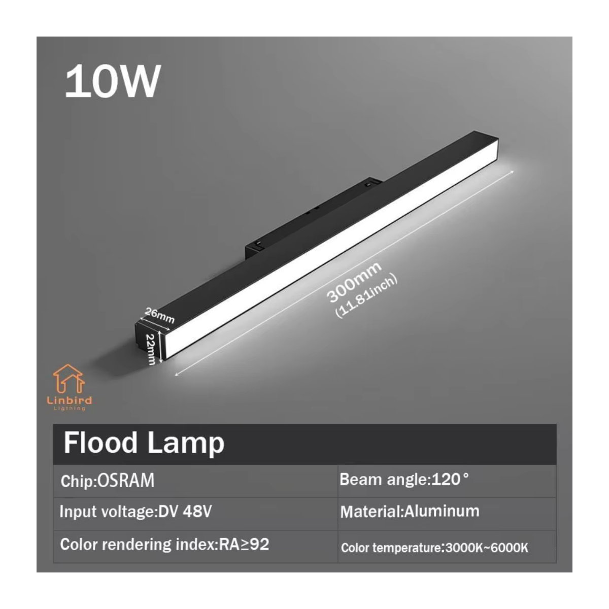 LINBIRD Smart Magnetic Track Rail Light System LED Schienensystem Schwarz aus Aluminium für dein Smart Home - Bild 2