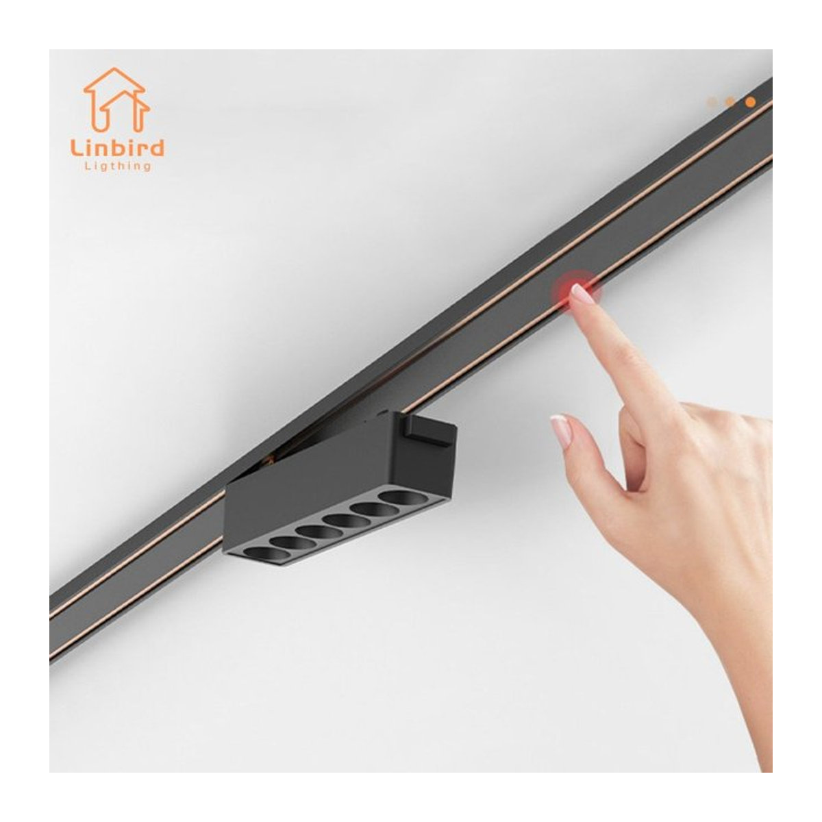 LINBIRD ST1-Serie Ultradünne magnetische Aluminium-Schienenleuchte in Schwarz, 6 mm, modern und minimalistisch - Bild 1