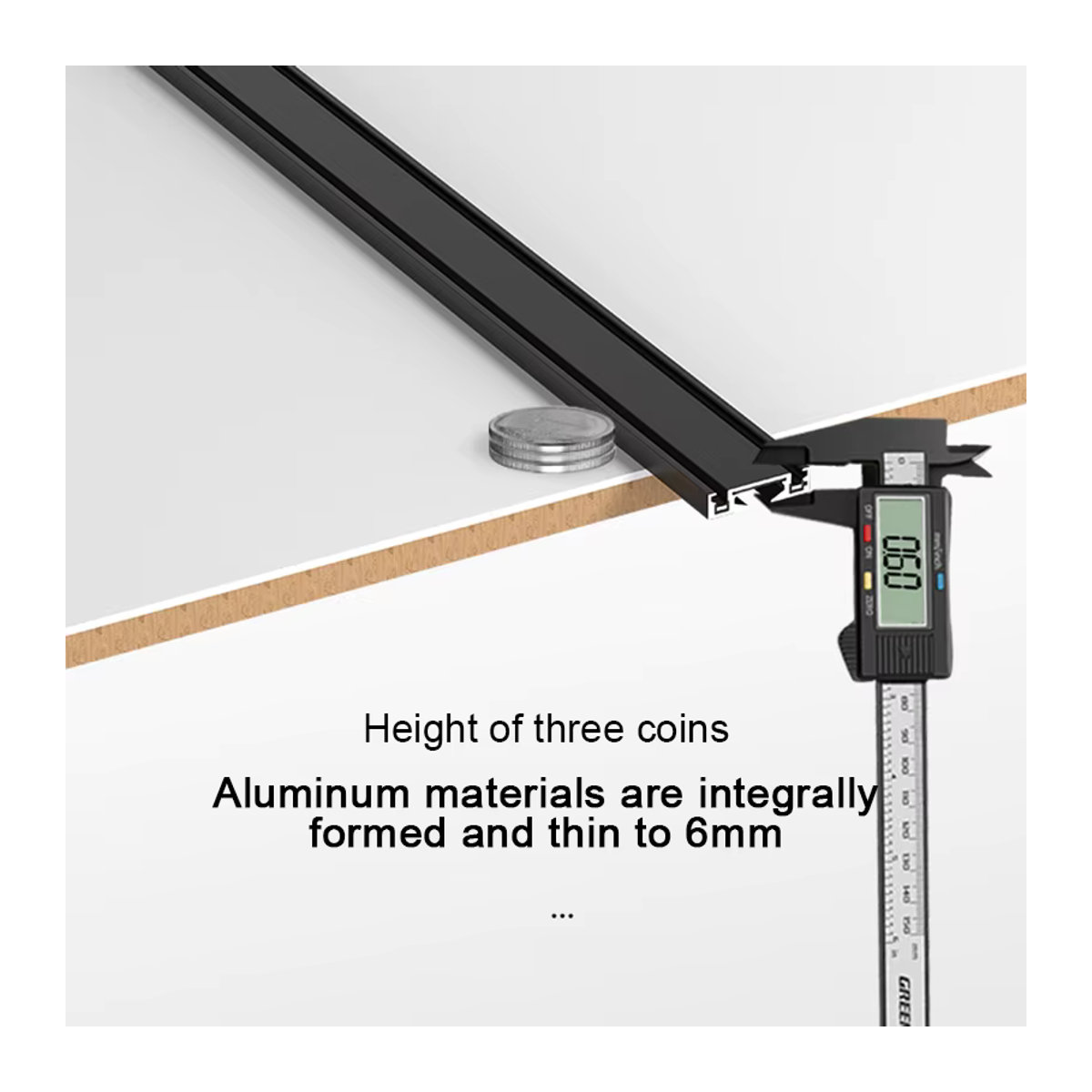 LINBIRD ST1-Serie Ultradünne magnetische Aluminium-Schienenleuchte in Schwarz, 6 mm, modern und minimalistisch - Bild 5