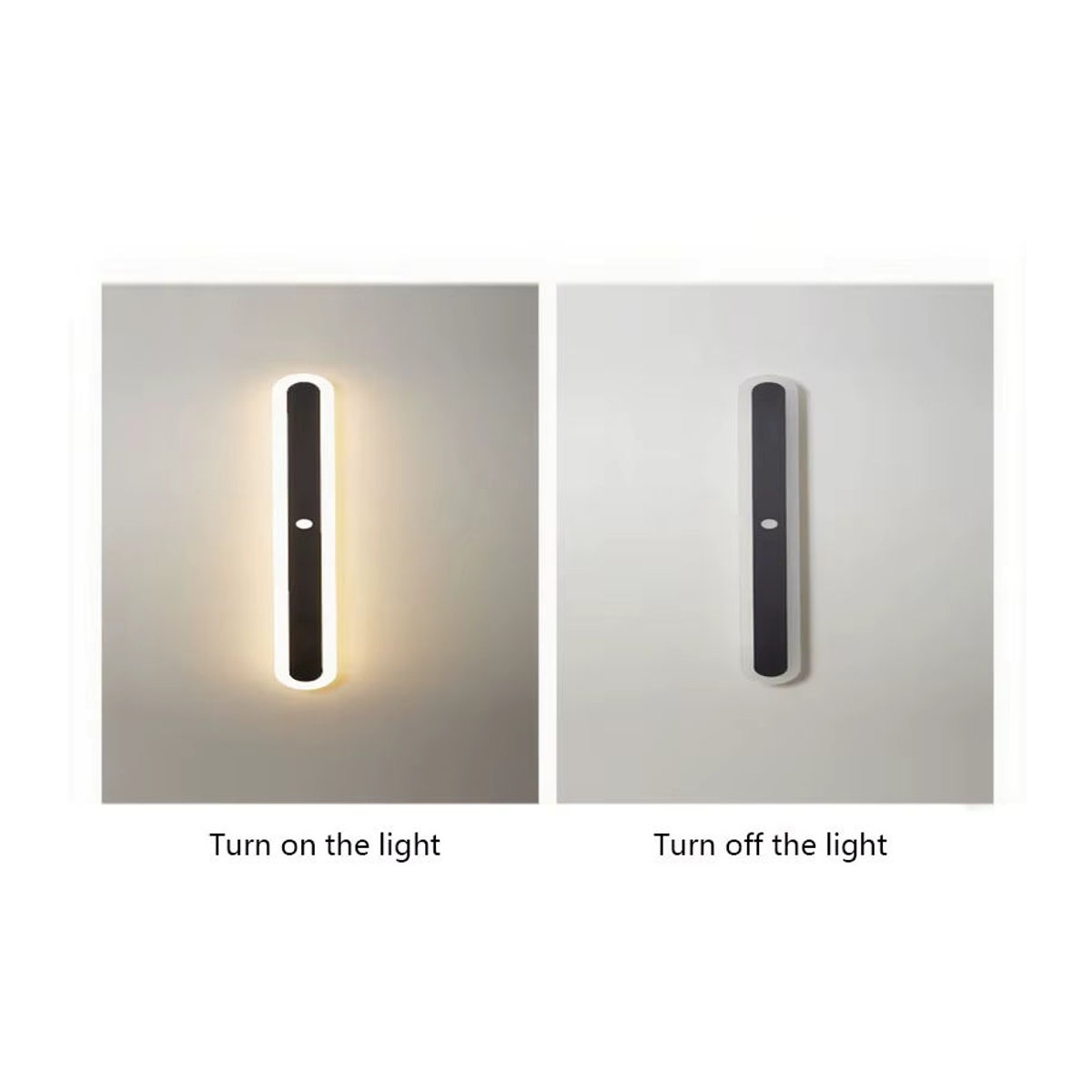 LINCCW LED Wandleuchte mit Bewegungssensor und 4000 mAh Akku, Schwarz, Acryl, Minimalistisches Design - Bild 5