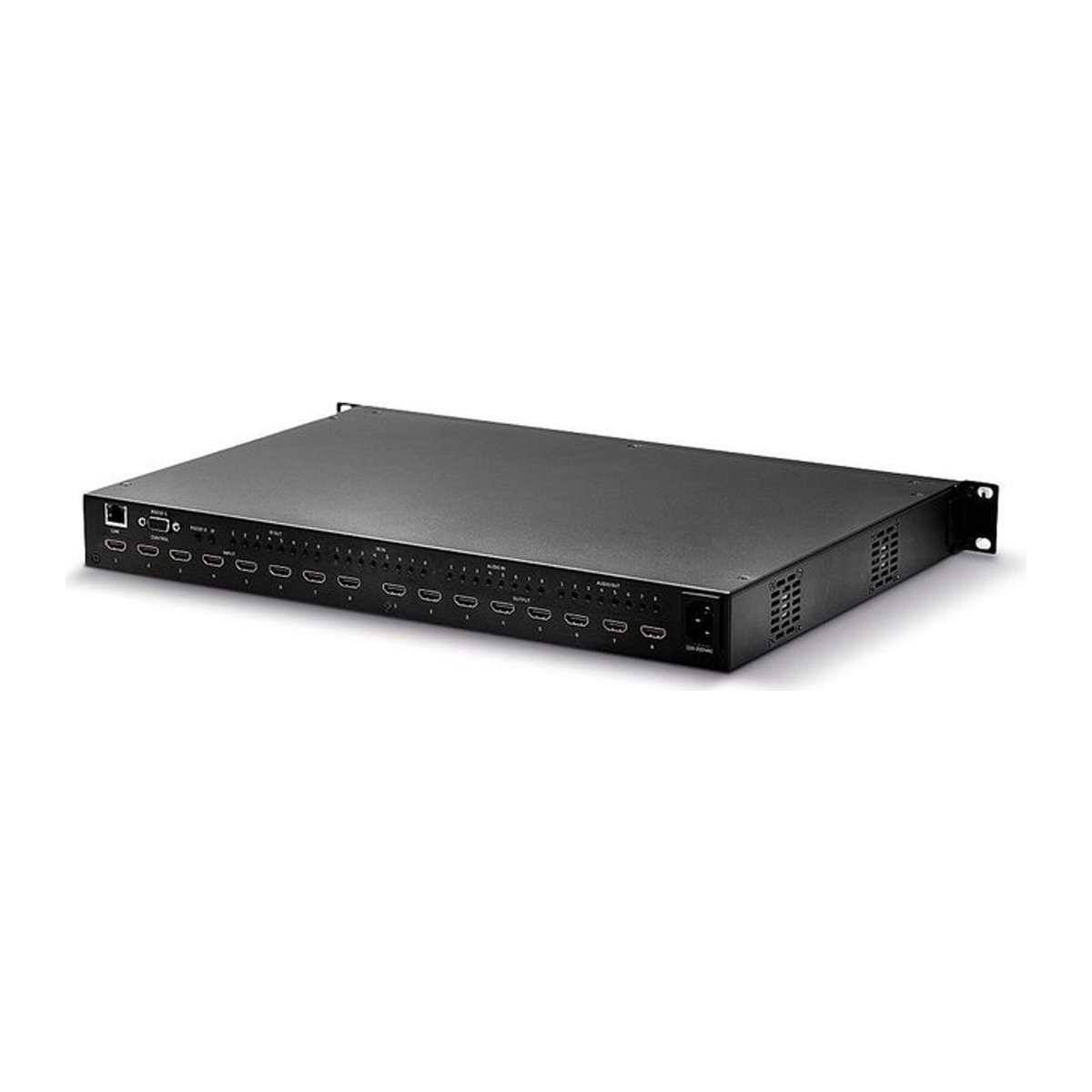 Lindy 8x8 HDMI 18G Matrix mit Video Wall Scaling für unterbrechungsfreies Umschalten zwischen 8 Displays und 8 Quellgeräten, Schwarz, 38260 - Bild 1