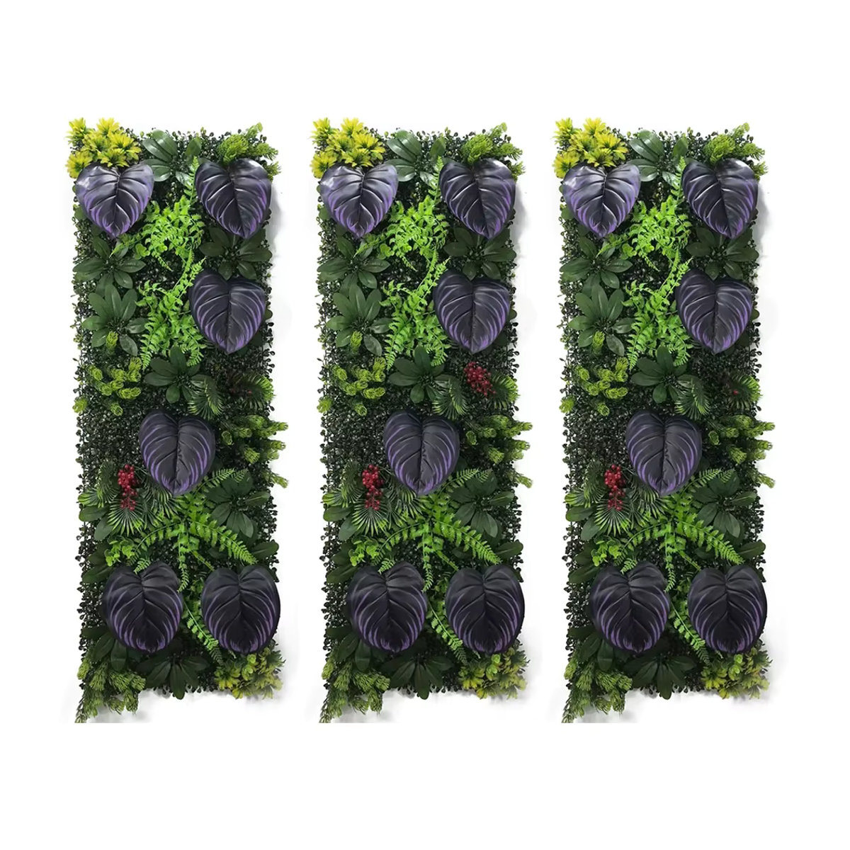 Linhongbin Künstliches Pflanzengras als Wandmontage für deine Heimdekoration, Grün, B/H: 120 x 40 cm - Bild 3