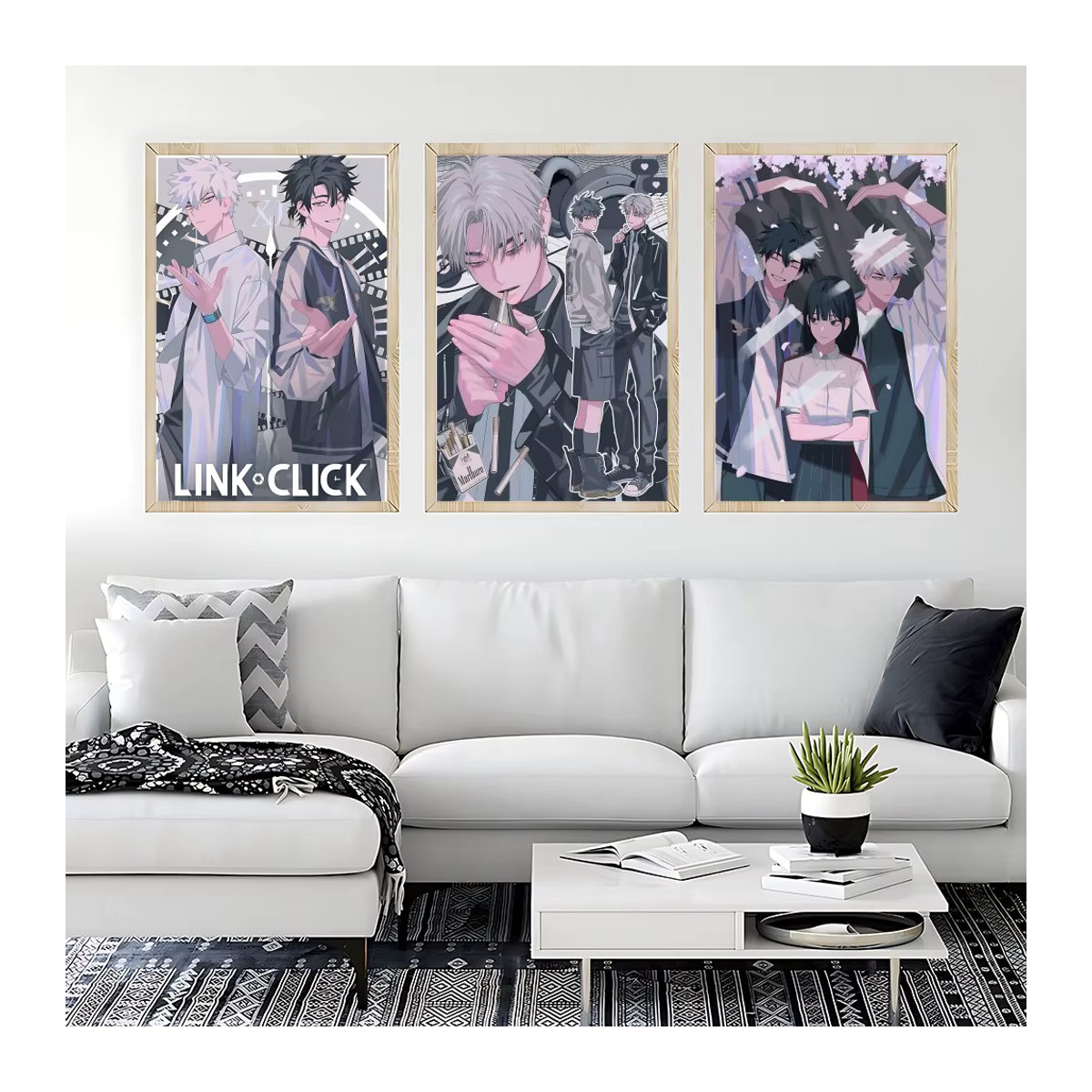 Link Click Anime Poster als Leinwand-Wandkunst für deine Wohnzimmer-Dekoration, mehrfarbig, Hochformat - Bild 2