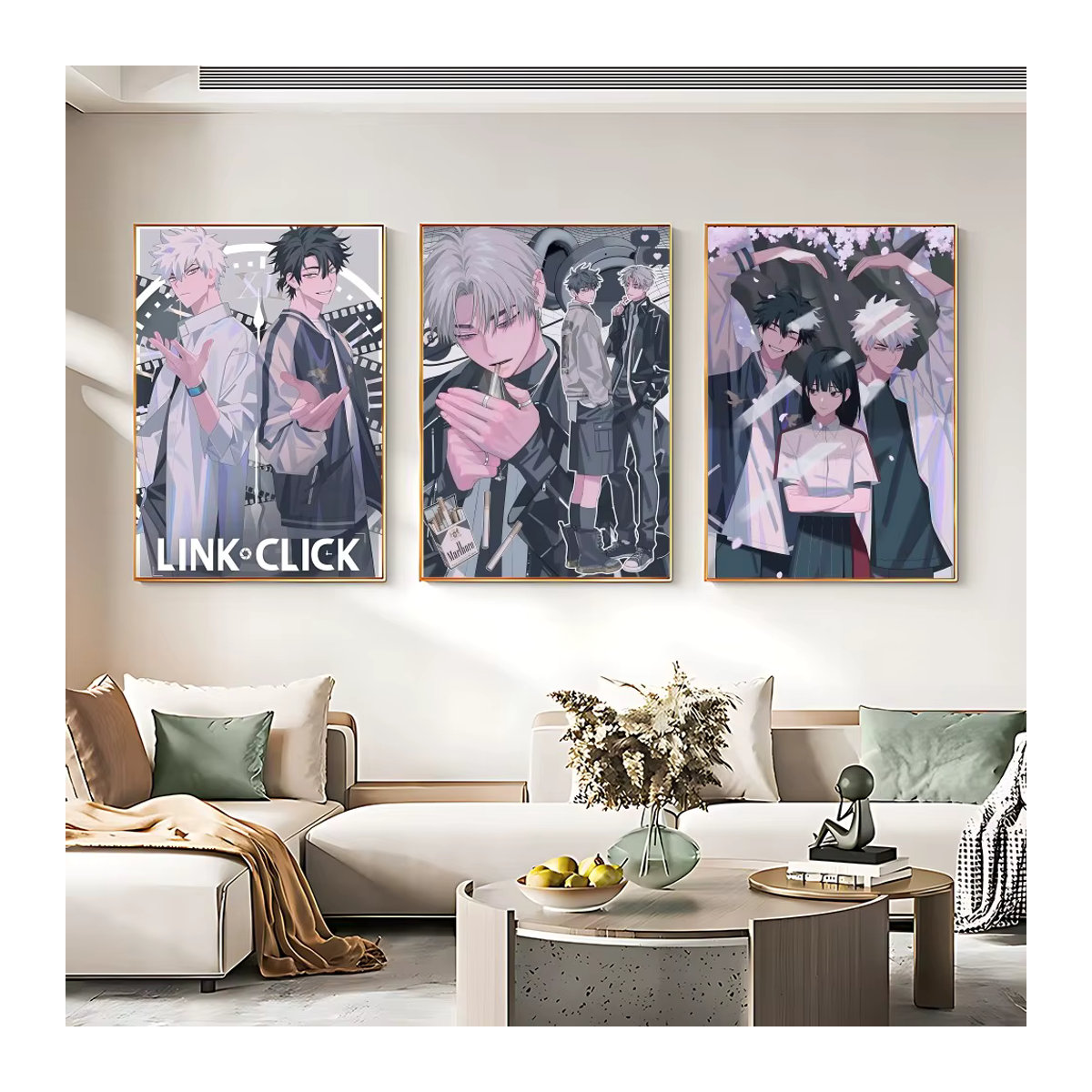 Link Click Anime Poster als Leinwand-Wandkunst für deine Wohnzimmer-Dekoration, mehrfarbig, Hochformat - Bild 3