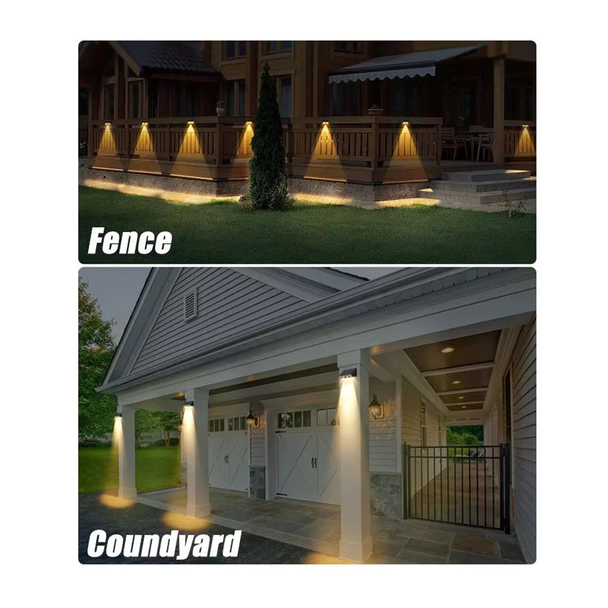 LINYILIGHT Solar-Wandleuchte für den Außenbereich, moderne LED-Lampe in Schwarz, wasserdicht für Veranda, Balkon und Garten - Bild 5