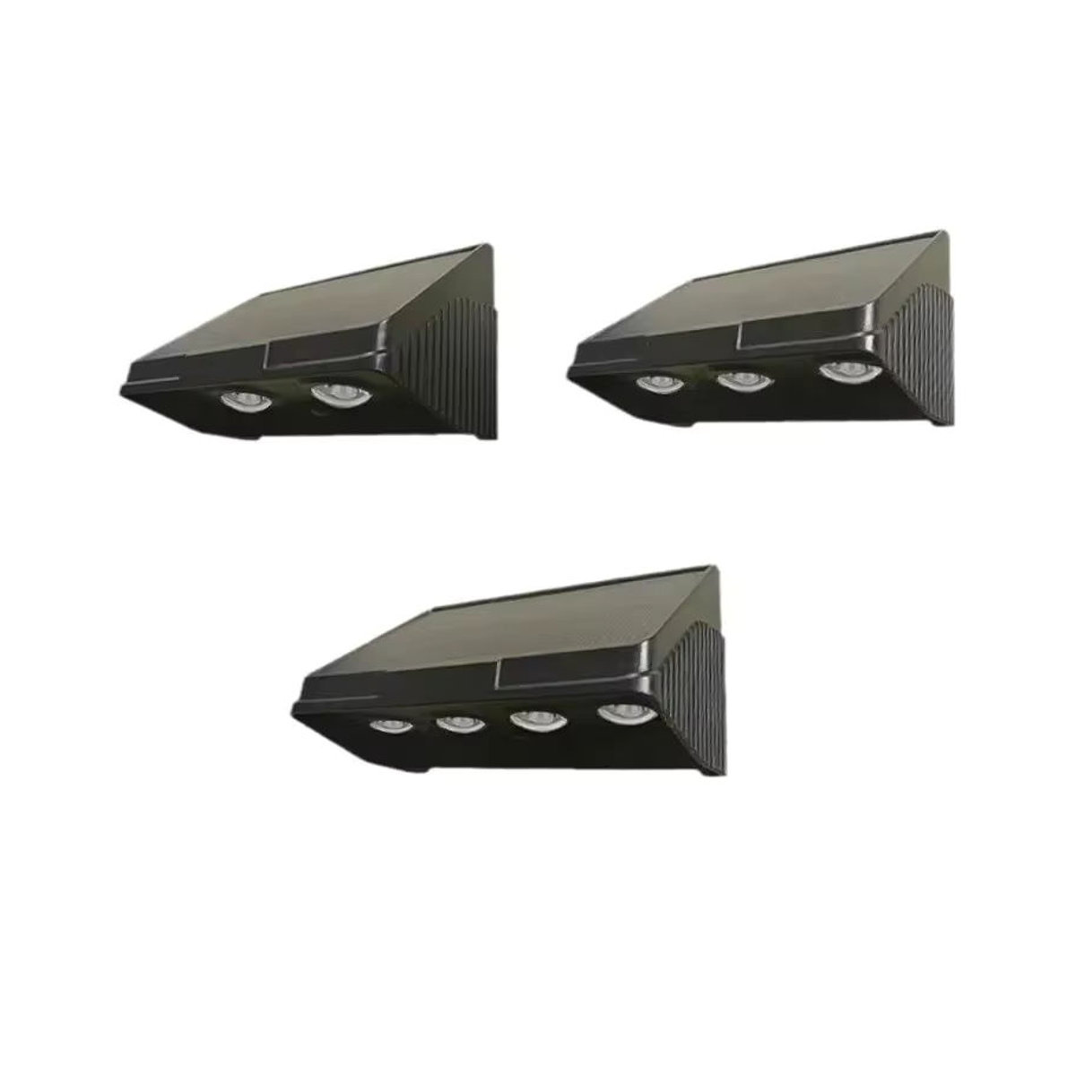 LINYILIGHT Solar-Wandleuchte für den Außenbereich, moderne LED-Lampe in Schwarz, wasserdicht für Veranda, Balkon und Garten - Bild 7