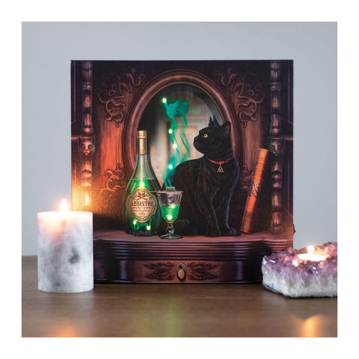 Lisa Parker Absinth Leinwand-Plakette mit Tiermotiv, mehrfarbig, quadratisch - Bild 2
