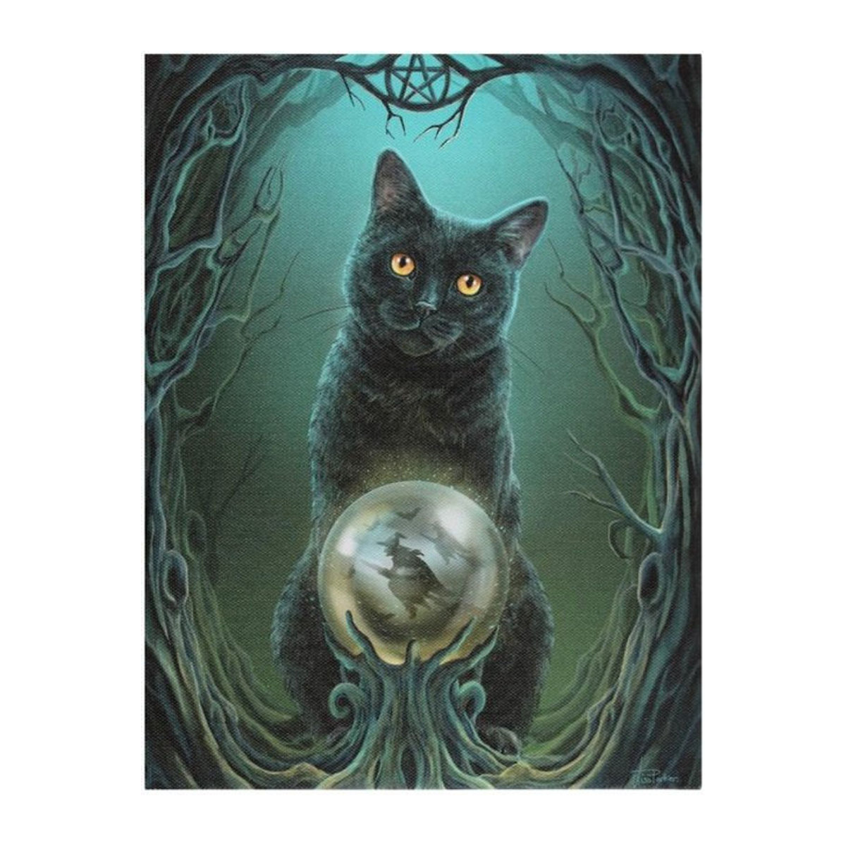 Lisa Parker Aufstieg der Hexen Leinwand Dekoration mehrfarbig grün schwarz B/H: 25,3 x 19,3 cm - Bild 1