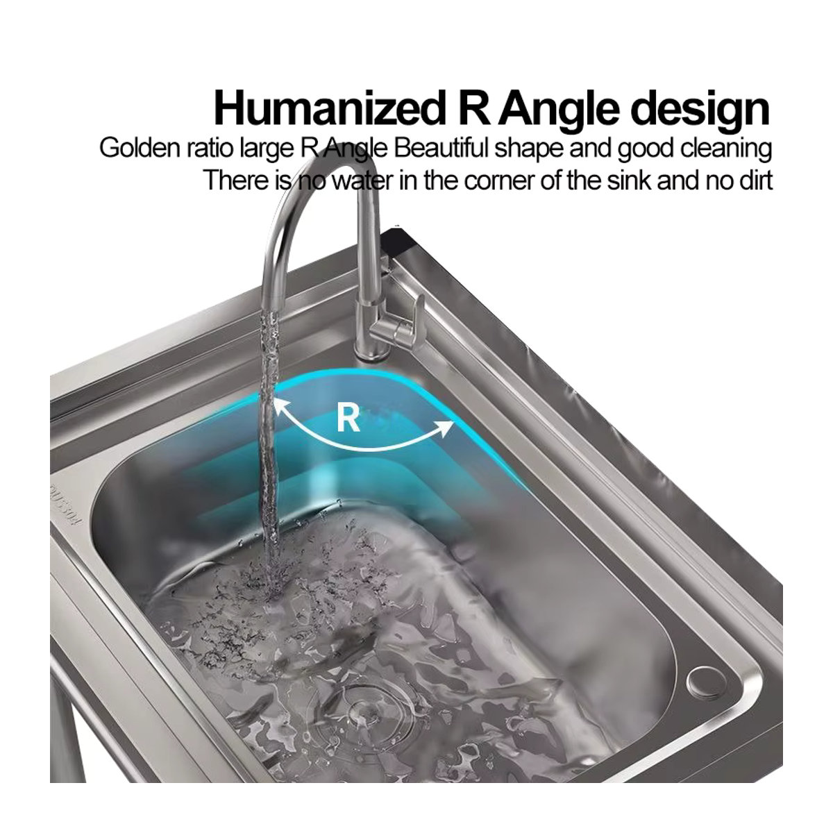 LISM Einbauspüle aus Edelstahl 304 für die Küche, große Einzelspüle im Industrial-Design - Bild 4