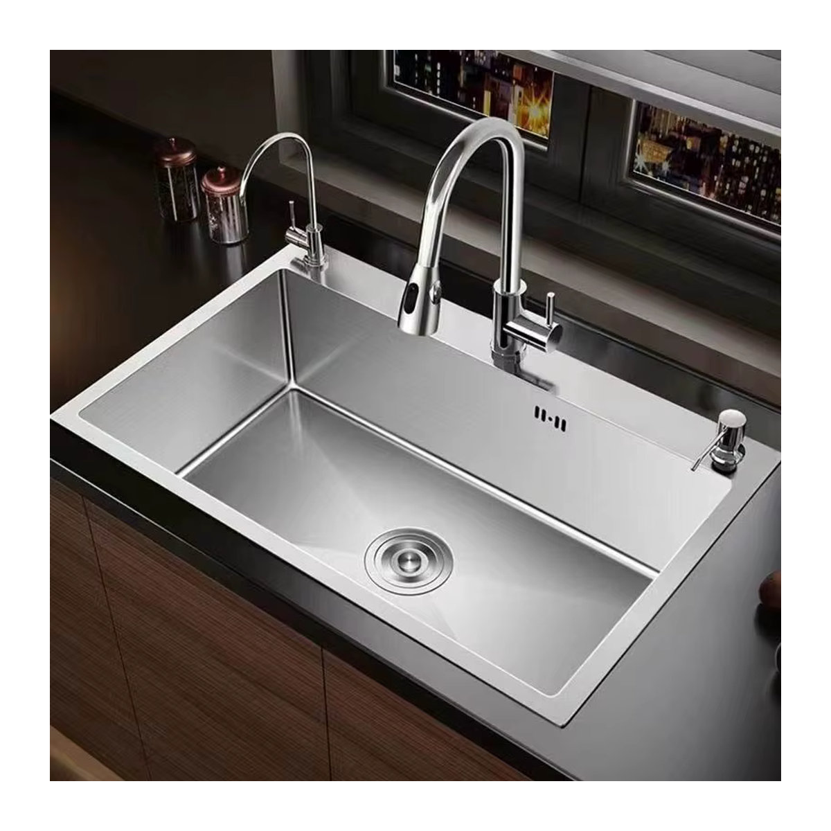 LISM Küchenspüle aus Edelstahl 304 als Unterbau-Einzelwaschbecken in modernem Design, B/T/H: 50 x 40 x 18 cm - Bild 6