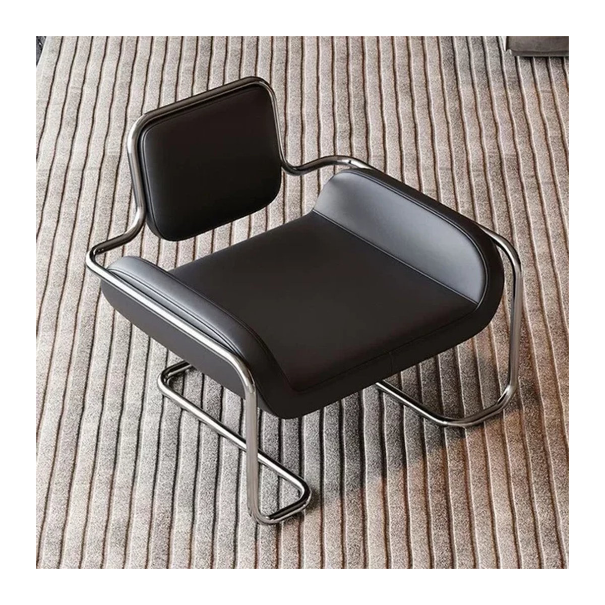 LISM Wohnzimmer Stuhl im skandinavischen Design aus Metall in Schwarz - Bild 1