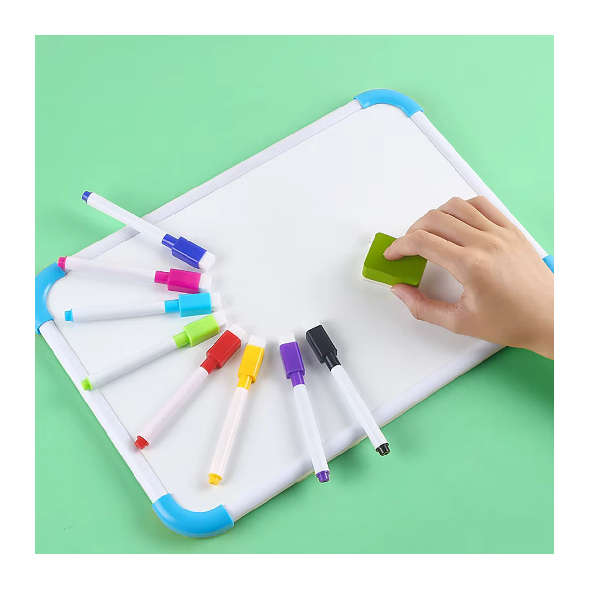 LIT-ONTNMA 8-Farben-Magnetset mit Whiteboard-Stiften, Rundspitze, mehrfarbig, trocken abwischbare Marker für Kinder - Bild 3