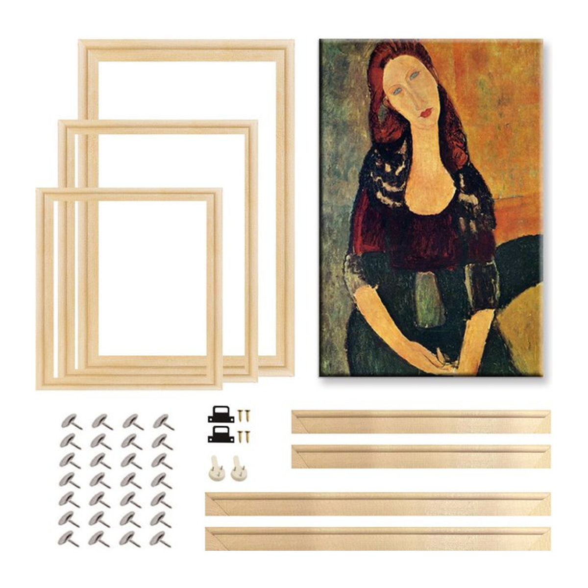 Little PP Bilderrahmen aus Holz in Braun für Wandbilder und Leinwand, B/H: 35 x 45 cm oder 40 x 50 cm - Bild 1