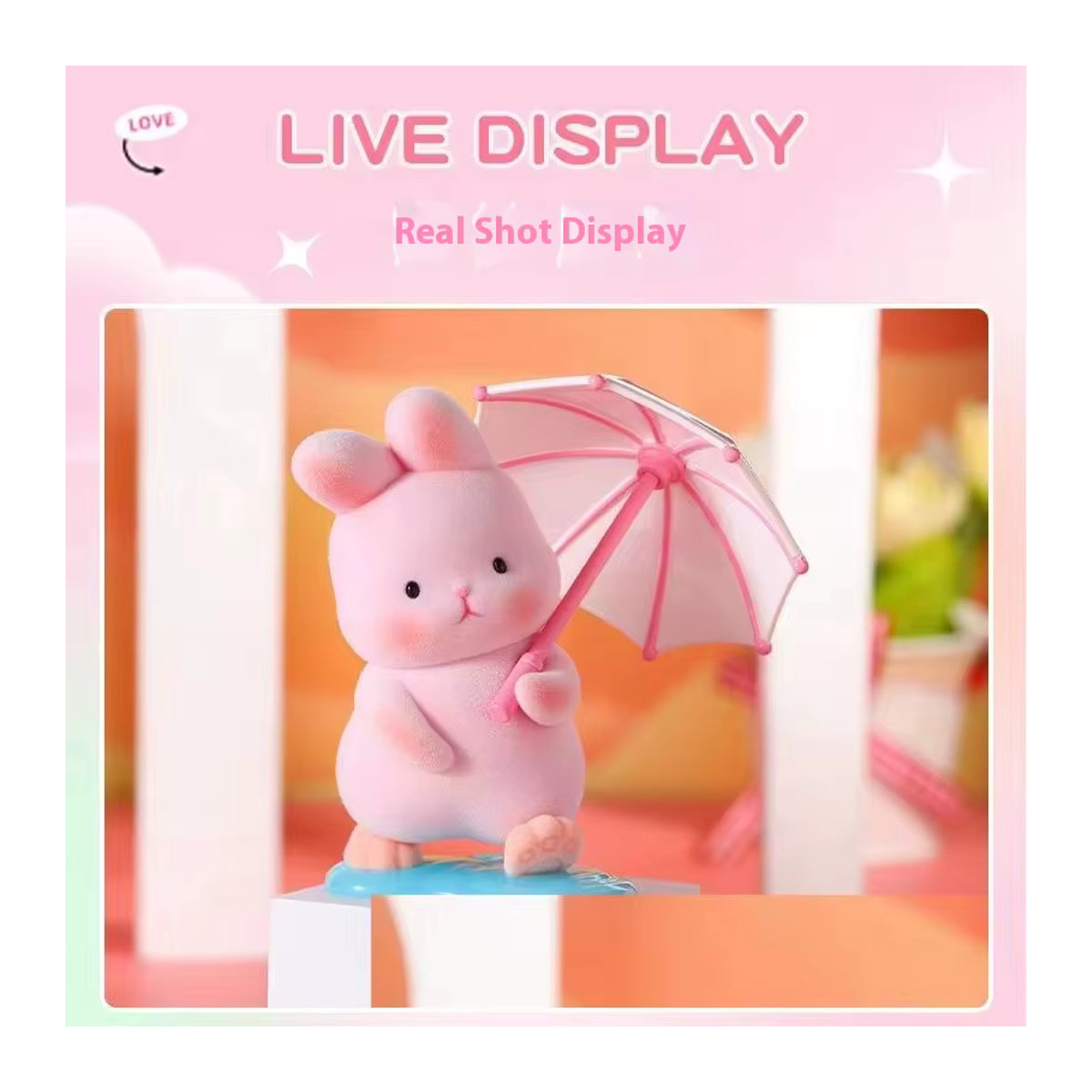 Liuliu Kaninchen Blind Box Rosa – Anime Kaninchen Actionfigur aus Kunststoff als Ornament-Spielzeug für Kinder - Bild 3