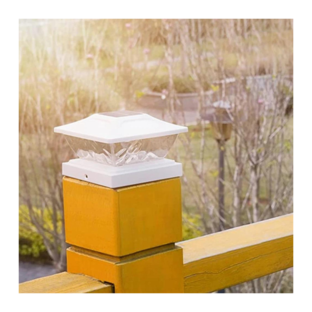 LIUXING Fire Solar Lamp 2er-Set Klassische Solar Pfostenleuchte LED Außenleuchte Schwarz wasserdicht IP65 für Garten und Terrasse - Bild 9
