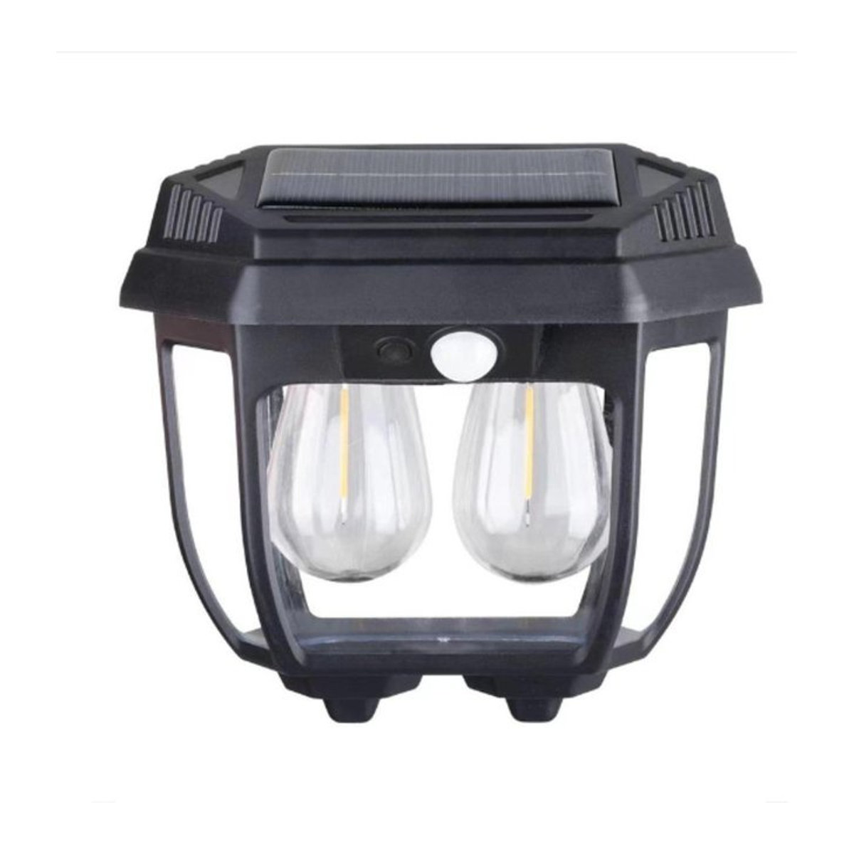 LIUXING Fire Solar Lamp Moderne LED Solar-Wandleuchte mit Bewegungssensor in Schwarz IP44 - Bild 1
