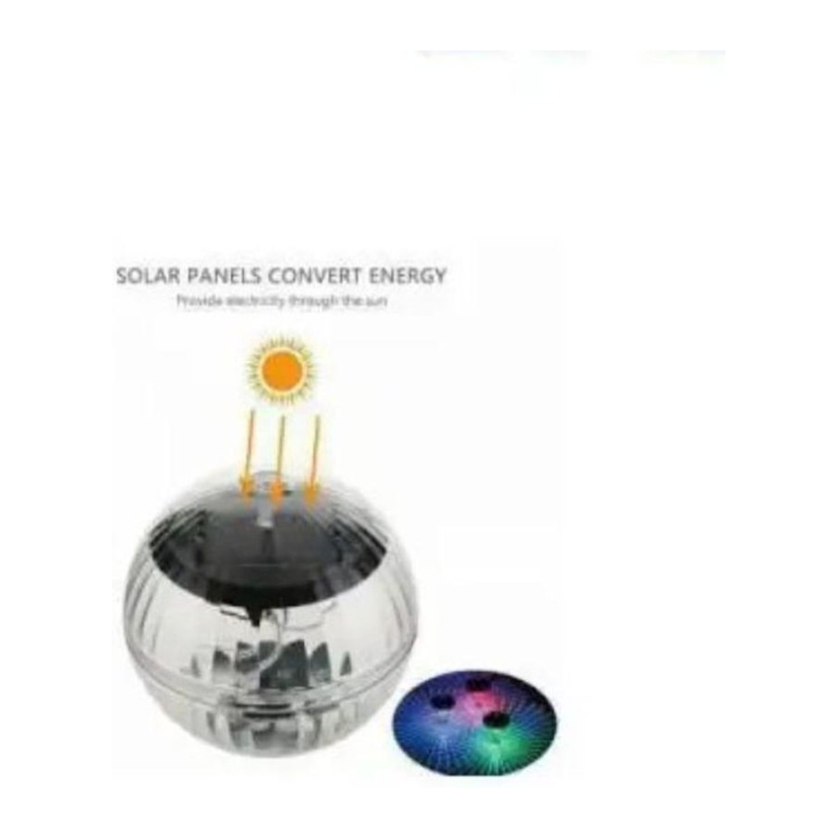 LIUXING Fire Solar Lamp Schwimmende Solar-LED-Unterwasserlampe in Bunt und Gelb für Garten, Teich und Pool, Durchmesser: 10 cm - Bild 1