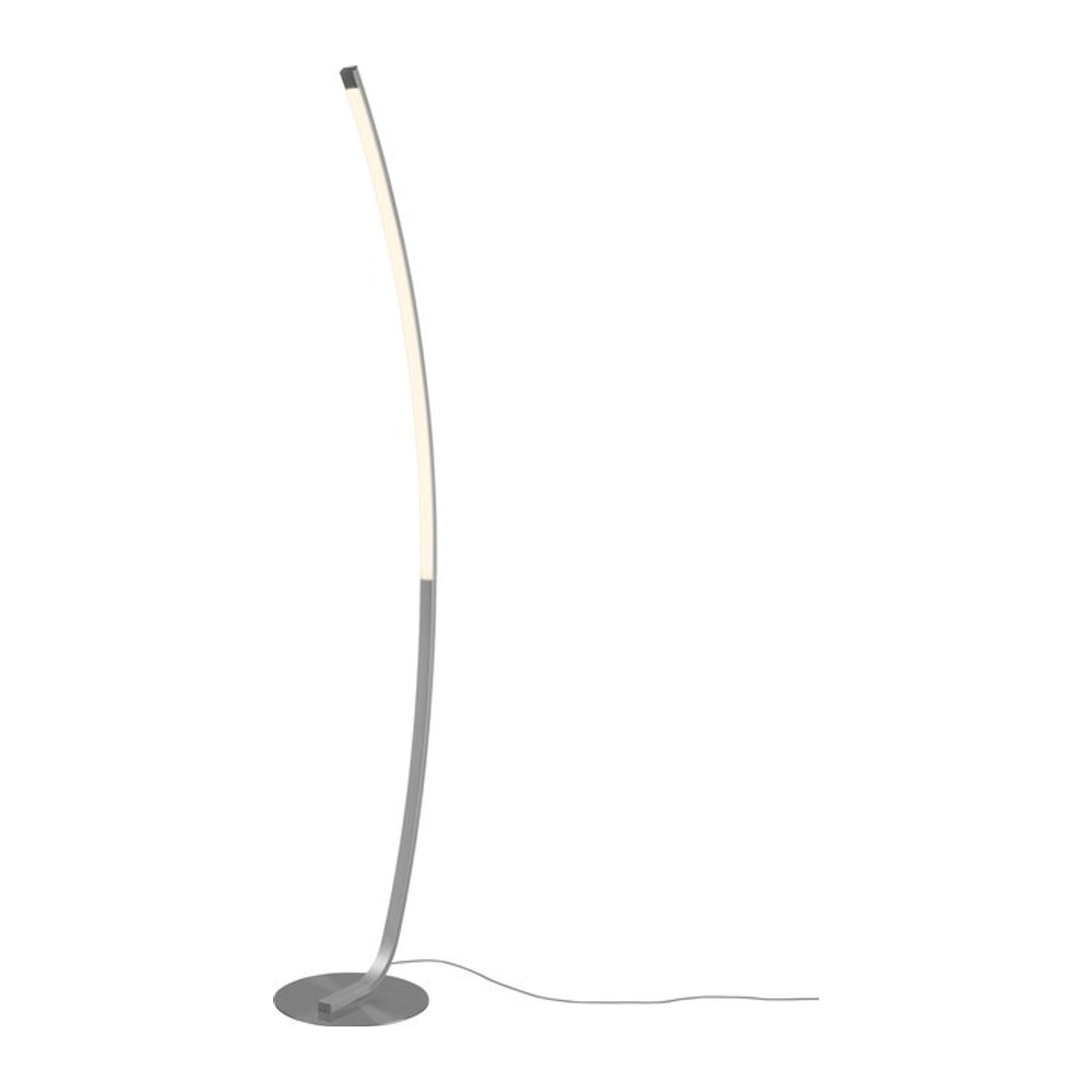 LIVARNO Bogenlampe LED Stehleuchte mit Dimmer in Nickel matt und Schwarz, warmweißes Licht, modern gestaltet aus Stahl und Kunststoff - Bild 1