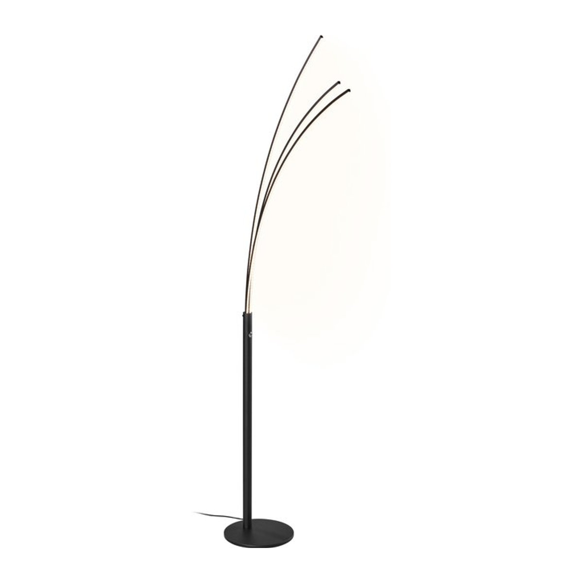 LIVARNO Bogenleuchte LED dimmbar in Schwarz, warmweißes Licht, modernes Design - Bild 1