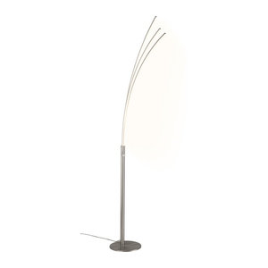 LIVARNO Bogenleuchte LED dimmbar Palmenleuchte in Nickel matt mit warmweißem Licht