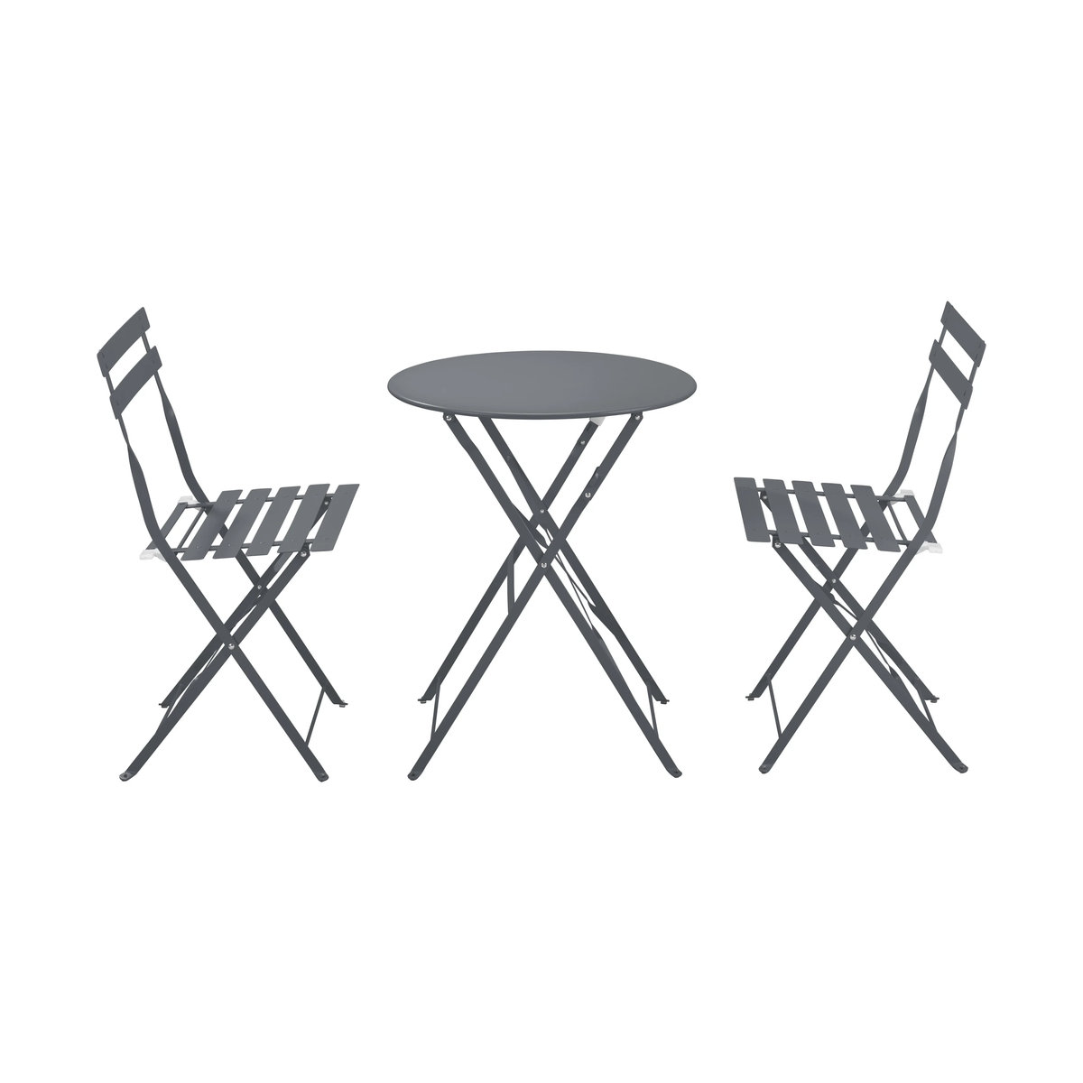 LIVARNO HOME Bistroset Gartenmöbel-Set aus Metall, 3-teilig, Grün Anthrazit - Bild 3