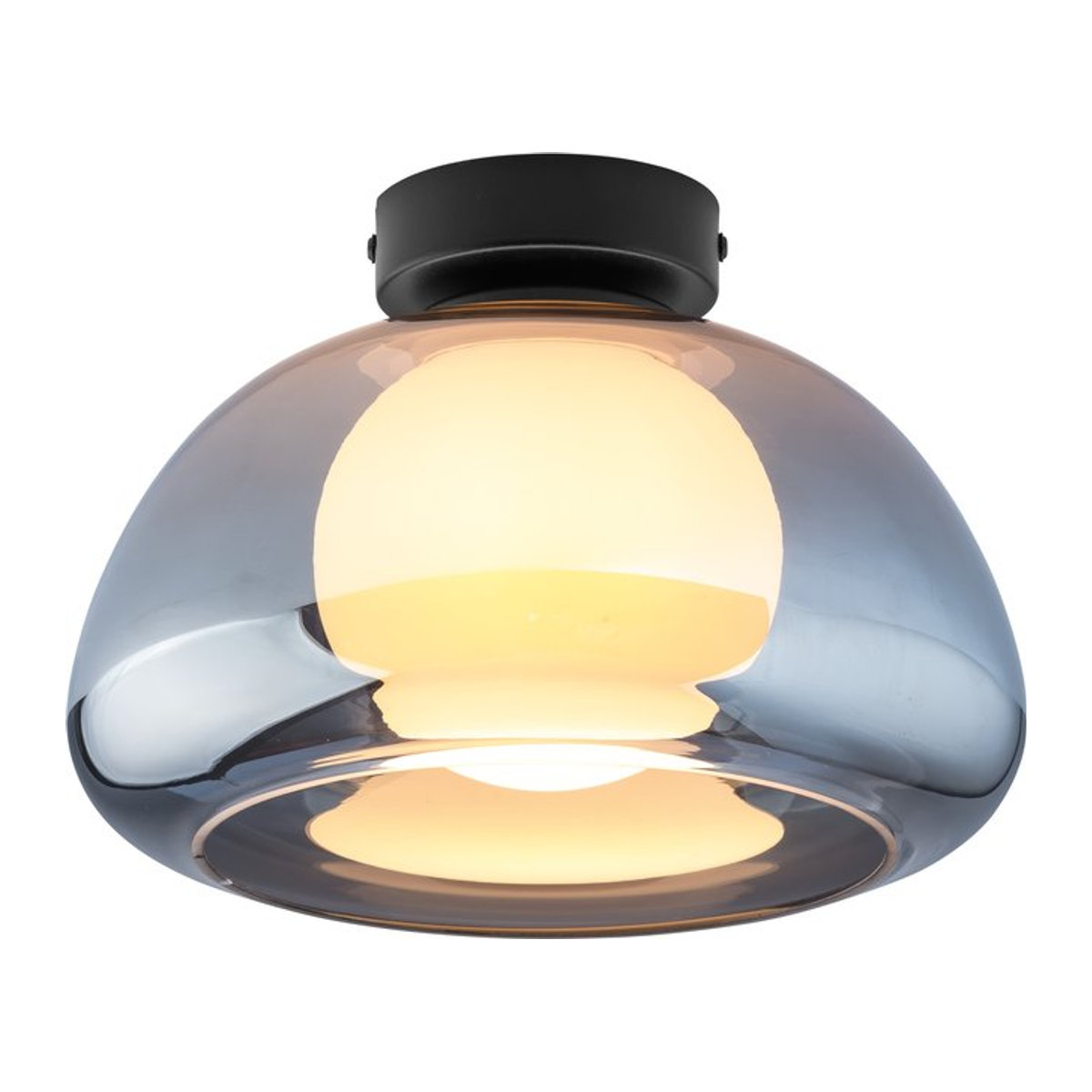 LIVARNO HOME Moderne LED-Wand- und Deckenleuchte mit Lampenschirm aus Grauglas - Bild 1