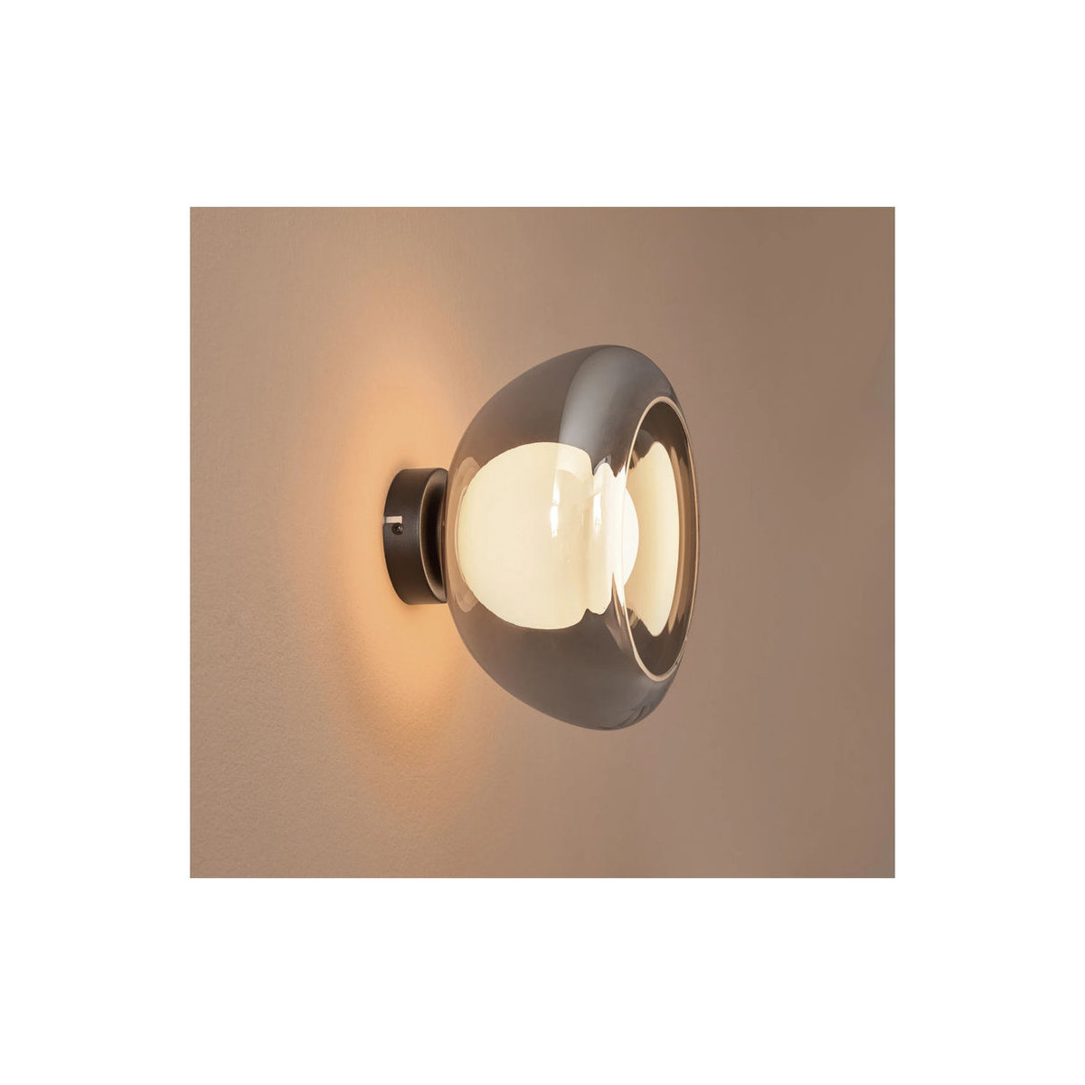 LIVARNO HOME Moderne LED-Wand- und Deckenleuchte mit Lampenschirm aus Grauglas - Bild 2