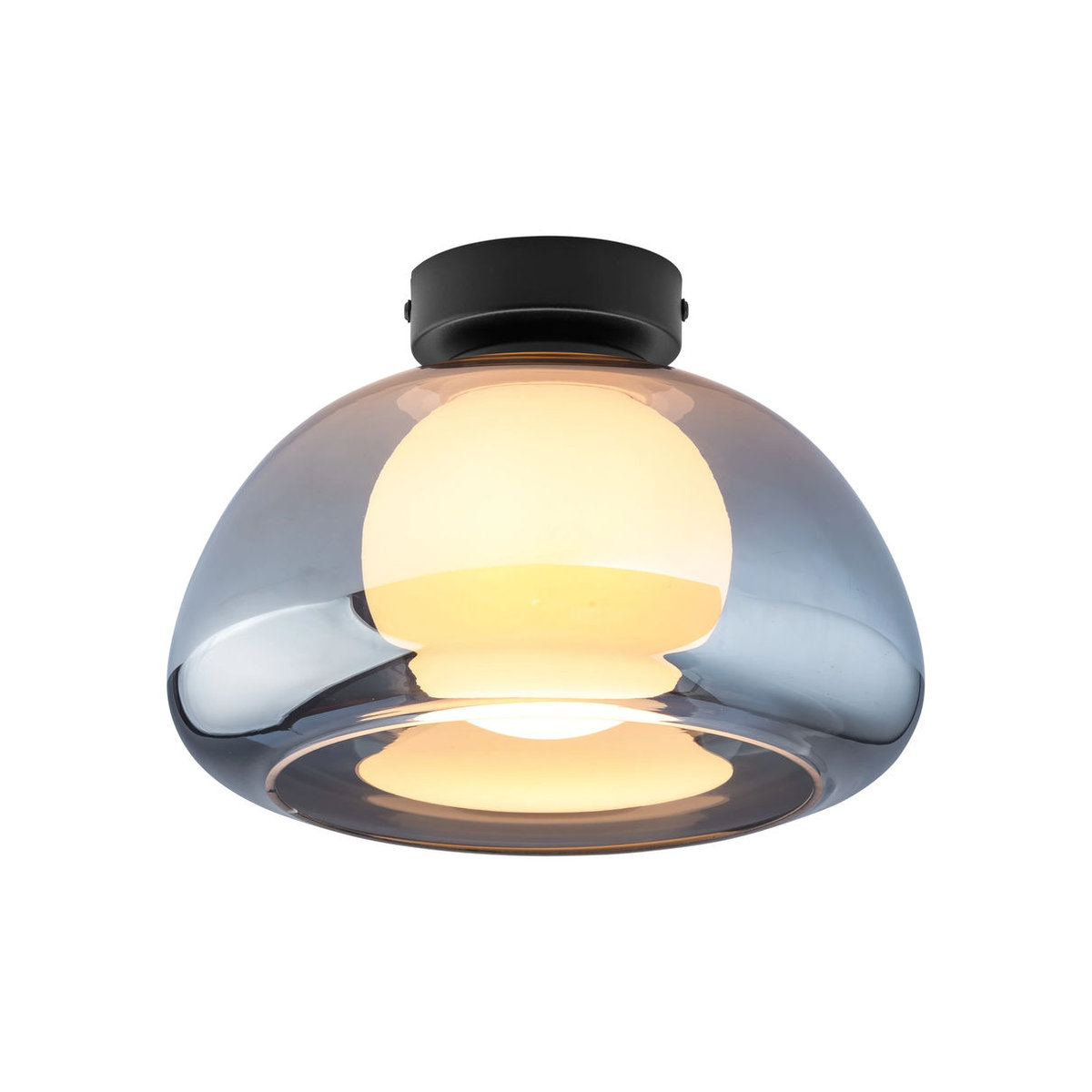 LIVARNO HOME Moderne LED-Wand- und Deckenleuchte mit Lampenschirm aus Grauglas - Bild 3