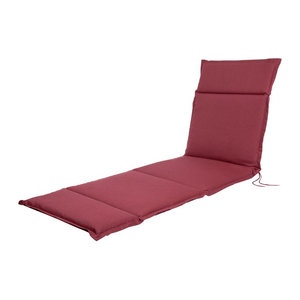 LIVARNO HOME Polsterauflage Liege mit Stehsaum, Rot, B/T/H: 190 x 58 x 4 cm
