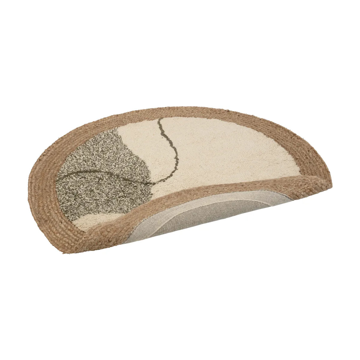 LIVARNO HOME Teppich beige rund tufted B: 120 cm, T: 66,5 cm, Durchmesser: 100 cm - Bild 4