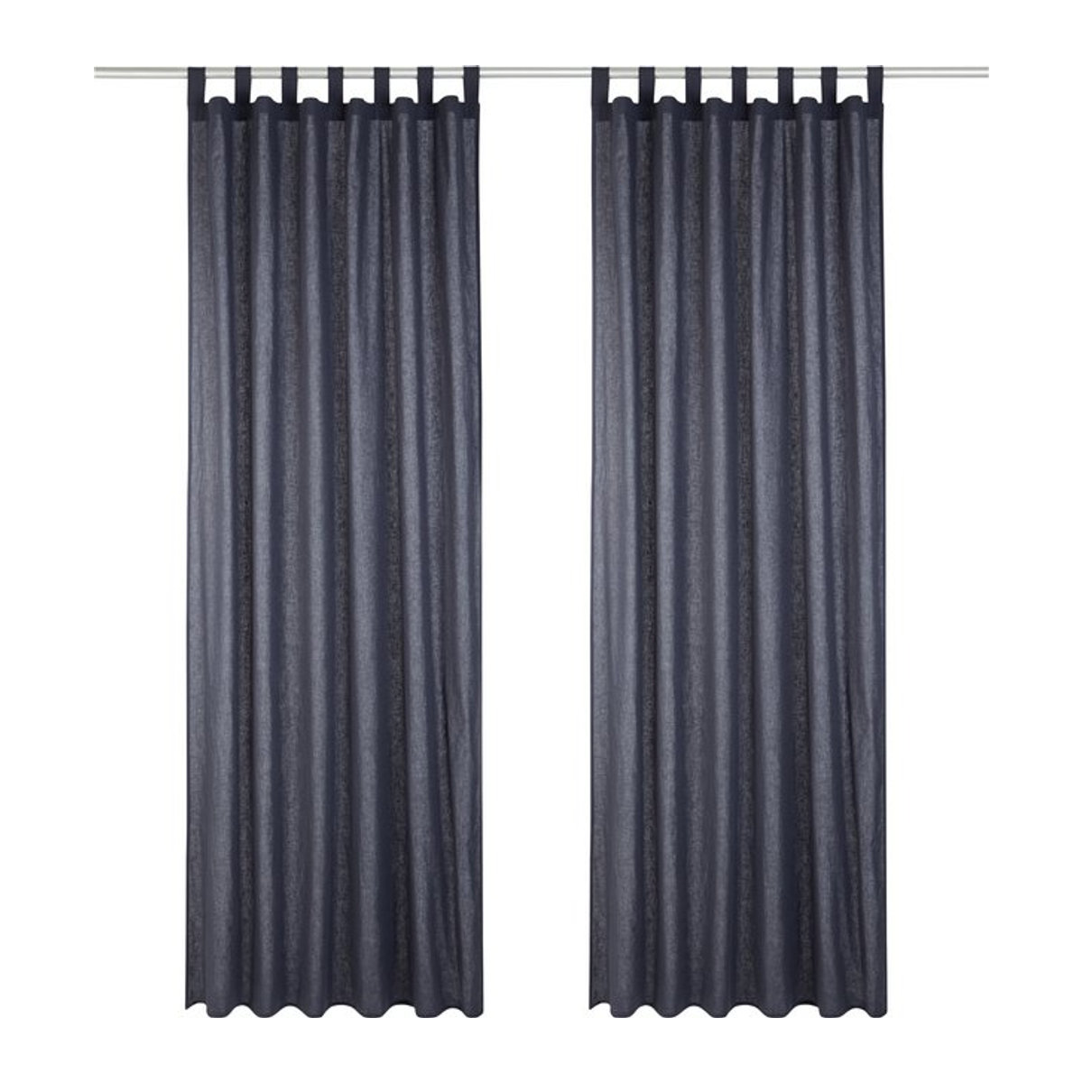 LIVARNO HOME Vorhang Set, 2 Stück, Anthrazit, B: 135 cm, H: 240 cm - Bild 1
