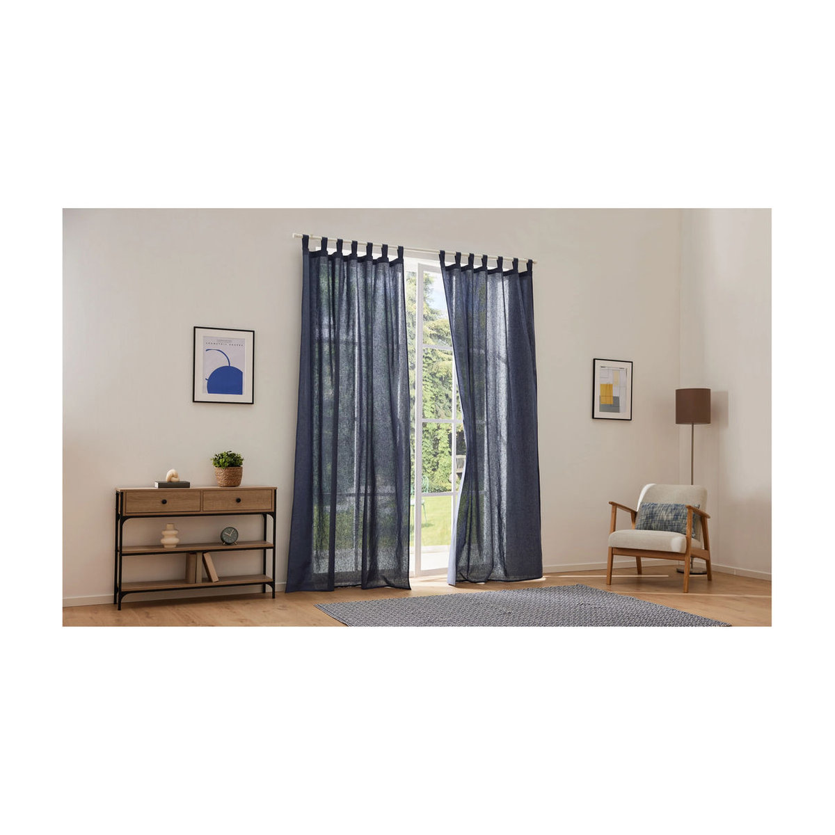 LIVARNO HOME Vorhang Set, 2 Stück, Anthrazit, B: 135 cm, H: 240 cm - Bild 2