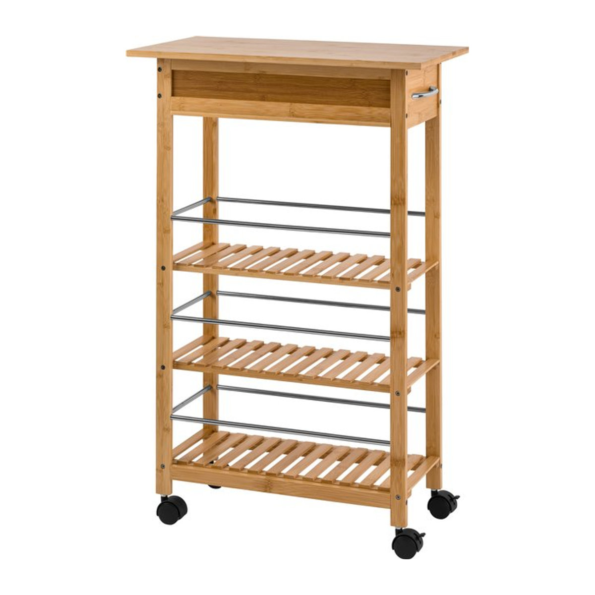 LIVARNO Küchen-Nischenwagen Bambus in Braun Natur, B/T/H: 54,5 x 29,5 x 86 cm - Bild 1