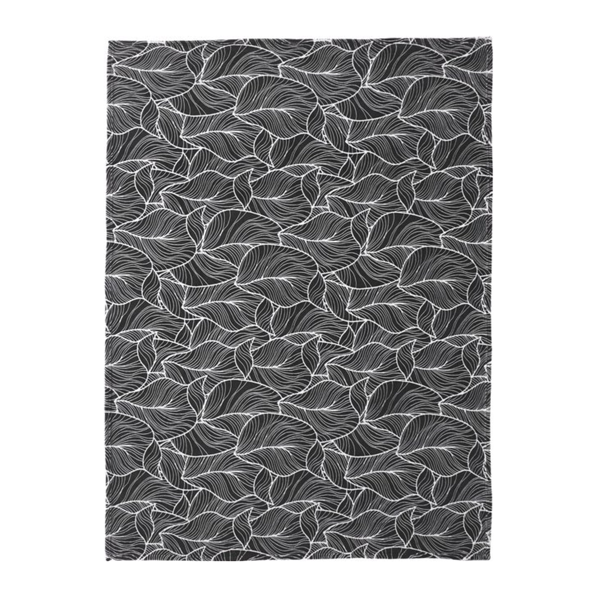 LIVARNO Kuscheldecke Blätter Schwarz B: 200 cm, T: 150 cm - Bild 1