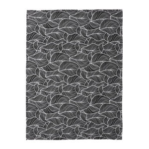 LIVARNO Kuscheldecke Blätter Schwarz B: 200 cm, T: 150 cm