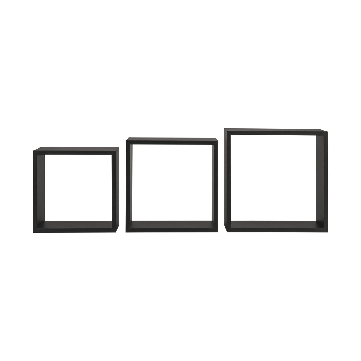 LIVARNO Regalwürfel 3er Set minimalistisch in Schwarz oder Weiß, B/H: 30 x 30 cm - Bild 3