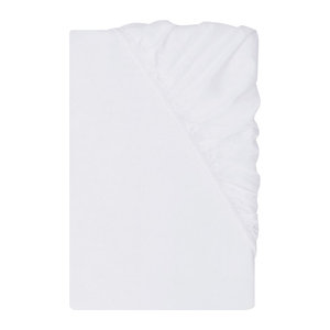 LIVARNO Satin-Spannbettlaken in Weiß, B/T: 140-160 x 200 cm