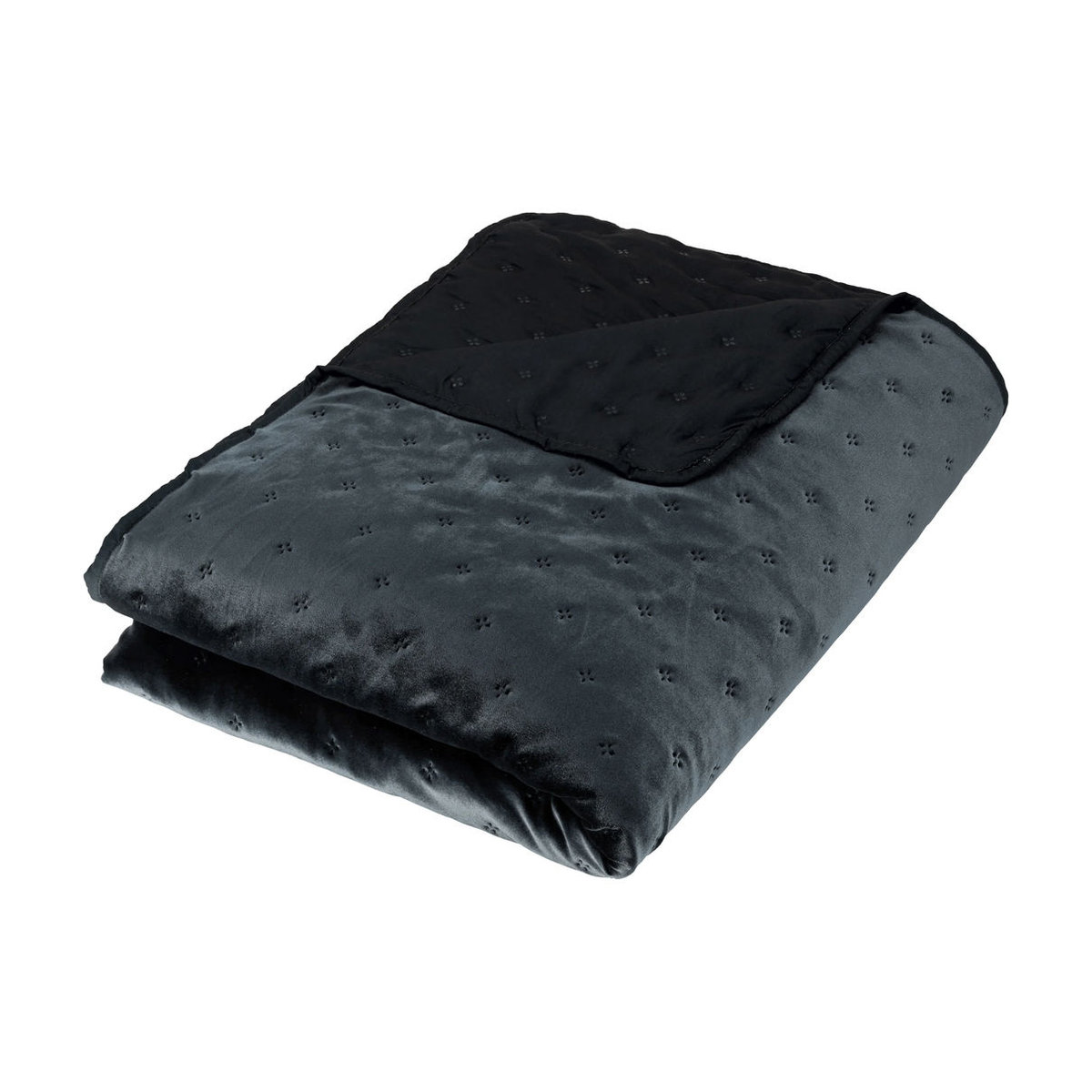 LIVARNO Velours-Tagesdecke in Grau, B/T: 220 x 240 cm - Bild 3
