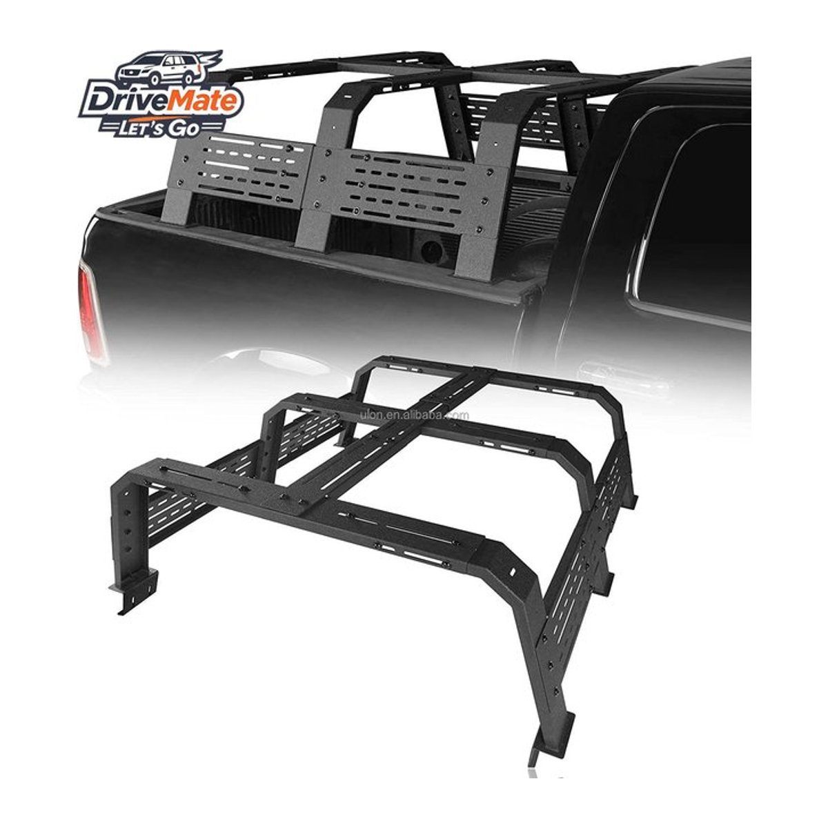 LKW Bettgestell in voller Größe aus Metall in Schwarz passend für Ford F-150 Raptor, Dodge Ram 1500, Chevy Silverado 1500 und GMC Sierra 1500 ohne Bettgitter - Bild 1