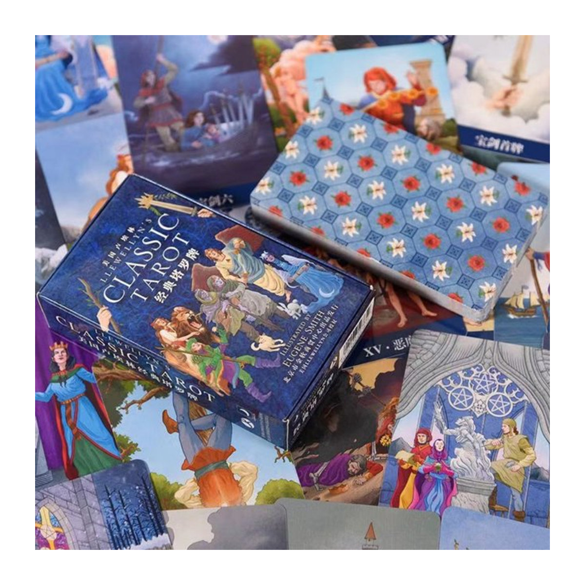Llewellyns Klassisches Tarot Karten Set mit 78 Stück im Waite-System, mehrfarbig, B: 7 cm, H: 12 cm - Bild 1