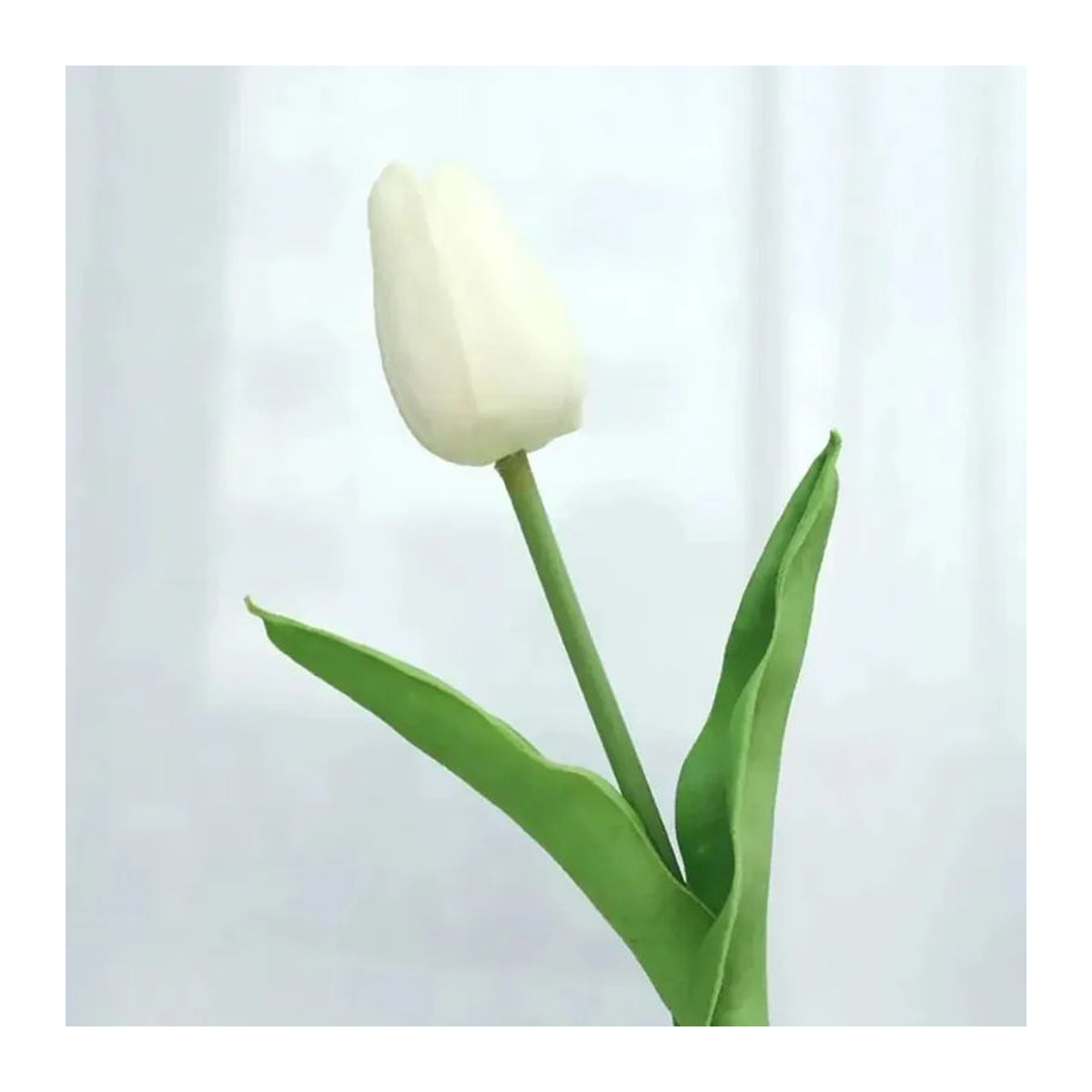 Lodestar Künstliche Tulpe Weiß aus Kunststoff als Dekoration für dein Zuhause - Bild 1