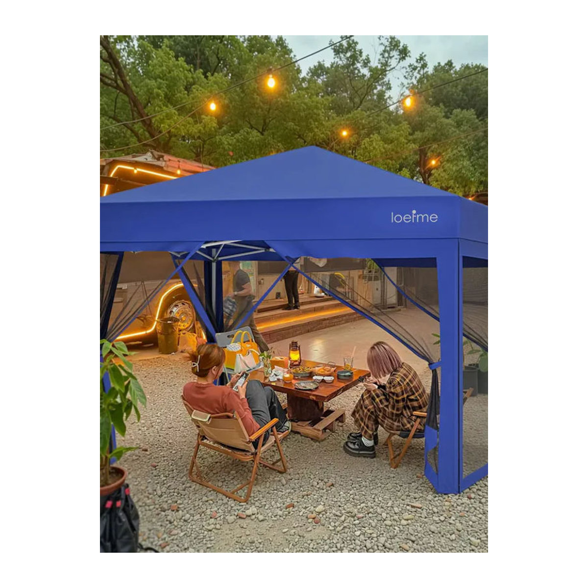 Loefme Schwerlast-Festzelt mit Netzseitenwänden, wasserdicht und sonnensicher, B/T: 3 x 3 m - Bild 7