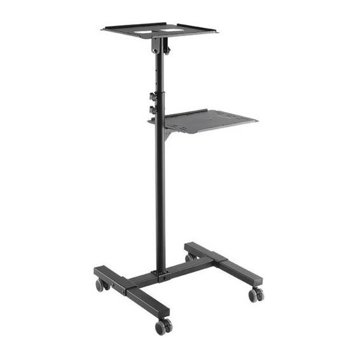 Logilink Projektor und Notebook Aufstellung aus Stahl in Schwarz, B: 50,2 cm, H: 145 cm, T: 45,5 cm - Bild 1