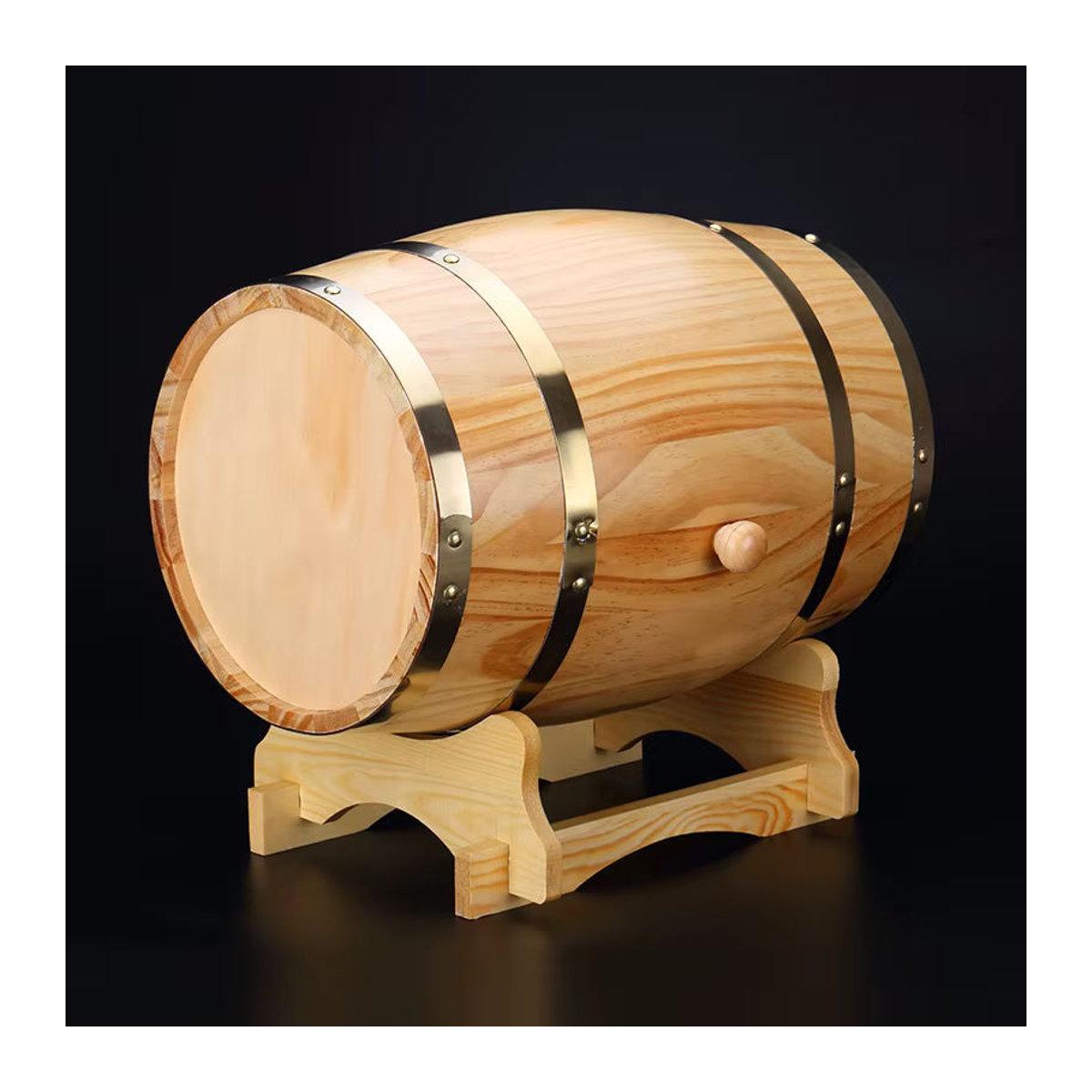 Lojes Vintage Holzfass aus Eiche in Braun, 3L dekoratives Fass für Whiskey, Rum oder Wein - Bild 5