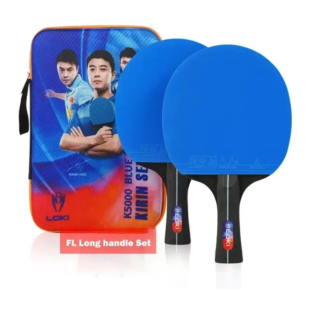 LOKI Tischtennisschläger-Set K5000 K3000 K1000, 2-teilig, Blau - Bild 1